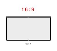 Tosuny 60-120 Inch 16:9 Portable Projection Screen, Foldable Non-crease Projector Curtain Screen Support Double Sided Projection for Home Theater, Open-air Cinema(120 inch)