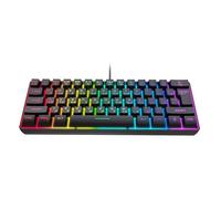 Tosuny 60% Mechanical Gaming Keyboard, 61 Keys Mini USB Wired Keyboard with RGB Backlit, Hot Swappable, Full Keys No Conflict, Russian English Dual Language Keyboard for PC (Black)