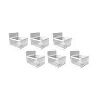 Tosuny 6pcs Magnetic Tea Bag Organizer Efficient Metal Tea Bag Storage Holder for Refrigerator Kitchen Shelf Countertop Ideal Present for Lovers (White 6 Pack)