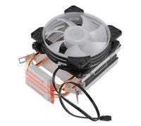 Tosuny AM4 CPU Cooler 90mm CPU Air Cooler for LGA115X 1366 775 1200 2011 for AM4 AM3+ AM3 FM2+ FM1 Processors, 1800PRM 2 Copper Heat Pipes RGB Lighting Cooling Fan