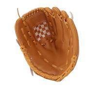Tosuny Baseball Glove, PU Leather Baseball Mitts, Softball Outfield Mitt, Ergonomic Fielding Glove for Youth Adult, Soft Gloves for Training Game (Brown)