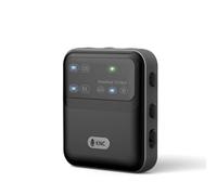 Tosuny Bluetooth 6.0 Transmitter and Receiver 2-in-1, 100ft Range 20Hrs Broadcast Mode with ENC Noise Cancellation, Clip-On Wireless Adapter for TV PC Teaching Guide Conference