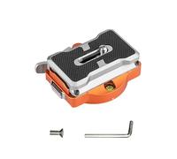 Tosuny Camera Plate, Auto Locking System with Positioning Pin for Vertical Shots, 3/8 Inch Screw Holes and Arca 38mm Standard, for Tripod Ball Head Slider Monopod (Orange)