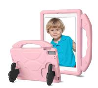 Tosuny Case for IOS Tablet 12.9" (2018/2020/2021/2022), IOS Pad Pro 13" (2024), Tablet Air 13" (2024/2025), Full-Body Protective Case with Rotatable Handle & Kickstand (Pink)