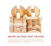 Tosuny Challenging Wooden Puzzle Toy: Exercise Intelligence and Relieve Pressure 6 Cm Spherical Toy (Assorted Color)