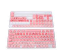 Tosuny Custom Keycaps 61-108 Layout with HOA Profile Pink White | PC ABS Material, Double Color Molded Legends, Compatible with 61 68 75 82 84 87 98 104 Keyboards, 128 Keys Set