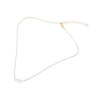 Tosuny Double Faux Pearl Pendant Gold Necklace Women | Lustrous Drop Design, Lightweight Elegant Chain, Collarbone Length, Casual Chic, Gift Giving