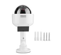 Tosuny Dummy Fake Security Camera, Indoor/Outdoor Realistic Dome CCTV Camera Solar Powered Security Camera with Flashing LED Light for Home/Warehouse