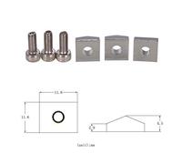 Tosuny Electric Guitar Metal String Lock Nut Block and Clamp Hex Screws Set of 3 Sets Easy Installation for Guitar Enthusiasts (Black/Silver/Gold) (Silver)