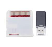Tosuny Game Cartridge Card, NDS Game Burning Card with 3DS Games Flash Cards Adapter, High Speed Reading & Writing, Compatible with NDS/MD/GB/GBC/Famicom/PCE (WOOD HK White Set)
