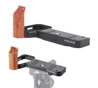 Tosuny Handgrip L-Shape Grip for A7CII A7CR A7C2 Cameras, Wooden Hand Grip L Bracket, Built in Quick Release Plate, 1/4 Inch Threaded Hole & Fixed Screw Interface (Black)