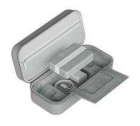 Tosuny Hard Carrying Case for Handheld Gaming Console, Large Capacity EVA Travel Storage Bag with Mesh Pockets, Portable Protective Cover for Accessories Charger Cables (Grey)