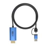 Tosuny HD to USB C Video Capture Card, 4K to 1080p HD Recorder for Computer & Phone - Aluminum Portable Capture Device with 2m Cable, Plug and Play