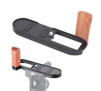 Tosuny L-Shape Grip for X1 X2 Cameras, L-Shape Bracket Wooden Grip with 1/4 Inch Threaded Hole, Built-in Quick Release Plate for Arca, Camera Handgrip with Wrench