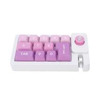Tosuny Mechanical Number Pad, USB Wired Numeric Keypad with RGB LED Backlight & Joystick Roller, Hot Swappable & Anti Ghosting, 12 Keys Programmable, One Handed Macro Numpad (Purple)