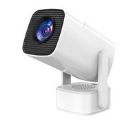 Tosuny Mini Projector with WiFi 6 and BT 5.4, 1080P Smart Movie Projector, Auto Trapezoid Correction, 210° Rotatable, 5W HiFi Speaker, Compatible Phone, Laptop, USB (White)