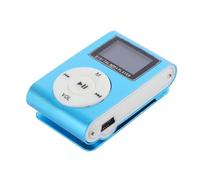 Tosuny MP3 Music Player with Metal Shell for Students Sports Running Blue, Innovative Lavalier Design Plug and Play for Outdoor Activities