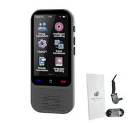 Tosuny Portable Translator Device with Voice Recording and 138 Languages for Language Learning and Travel, Dark Gray, 3 Inch