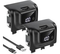 Tosuny Rechargeable Controller Battery Pack for X box Series X|S, 30H Playtime,3-4H Full Charge, 1400mAh X box Controller Battery Pack with LED Display & USB C Charging Cable (Black)