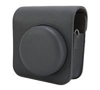 Tosuny Retro Camera Bag for Mini41 Instant | Litchi Pattern PU Leather Magnetic Flip Cover Protective Case with Shoulder Strap (Deep Gray)