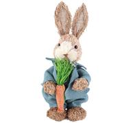 Tosuny Rustic Easter Bunny Ornament Simulation for Home Decoration, Easter Decoration for New Home Design, material: PU Grass + Foam + Fabric