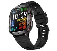 Tosuny Smart Watch, Watch with 1.96'' High-Resolution Screen, 50 Days Standby, Fitness Tracker for Running, Music Control, Fitness, BT Calling, App Download (Black)