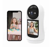 Tosuny Two-Way Video Calling Camera with 2.8 Inch IPS HD Screen, 2.4G WIFI Pan/Tilt Smart Security Camera with Motion Detection, Night Vision, 90° View Angle, with Phone App, for Indoor