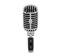 Tosuny Vintage Dynamic Microphone, Microphone for Singing, Self Tensioning Swivel Rack, Classic Retro Dynamic Vocal Mic for Stage Performances, Recording Studios,Etc (Silver)