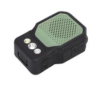 Tosuny Wearable Speaker with Flashlight, Mini Bluetooth Speaker 3-in-1 Light Modes (Spot/Flood/Red), 5W LED USB - C Rechargeable Portable Audio for Outdoor Camping Emergency (Green)
