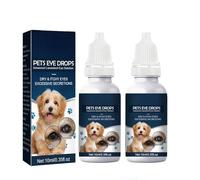 Tosuua Pet Eye Drops For Cats And Dogs 2Pcs,Tear Stain Remover For Dogs & Cats,Lubricating Eye Drops for Pet,Eye Itching Relief Potion for Pets,Care And Cleaning Around The Eyes