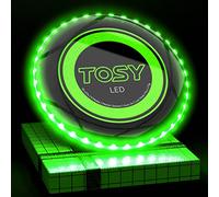 TOSY Flying Disc - 36 mono color LEDs, Extremely Bright, Smart Modes, Auto Light Up, Rechargeable, Waterproof, Birthday, Camping Gift, 175g Frisbee