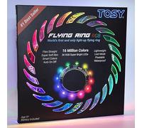 TOSY Flying Ring - 36 RGB Multicolor LEDs, Super Bright, Lost Mode, Auto Light Up, Christmas Stocking Stuffers Gift for Kid/Teen/Boy/Girl, Safe, Waterproof, Pool/Beach/Camping Toy