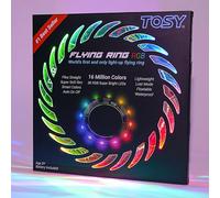 TOSY Flying Ring - 36 RGB Multicolor LEDs, Super Bright, Lost Mode, Auto Light Up, Easter Gift for Kid/Teen/Boy/Girl, Safe, Waterproof, Pool/Beach/Camping Toy,3-pack