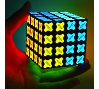 TOSY Magnet Cube 4x4-560 Magnets, 70 Blocks, Multi-purpose: Puzzle Cube, Creative Building Blocks, Transformable Fidget Spinner, Magnet Tiles, UV Flashlight, Glowing STEM Toy