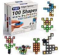 TOSY Magnet Fidget Spinner Mini - 8 blocks, 3 in 1 Toy: Transformable Fidget Spinner, Infinity Cube, 2x2 Puzzle Cube, Easter Birthday Gift for Kids/Adults, STEM Sensory Stress Relief Toy, 2-pack