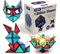 TOSY Magnet Pyramid Stone - 1 Cube Transforms into 1 Billion Shapes, 243 Rare Earth Magnets, Holographic Design, Spinner Accessory,