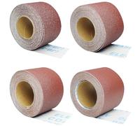 Total 20 Yard 2 Inch Wide Emery Cloth Sandpaper Roll Assorted - 80 120 220 400 Grits Per Roll 4.5 Meters，Abrasive Sander Sheets Sanding Paper for Woodworking Automotive Metal Polishing, (2” Wide)