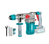 Total - 20V Cordless Brushless Combination Hammer - 4.5J SDS Plus High Power - Including Drill Bits and Chisel - TRHLI20288