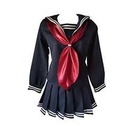 Total 2550 Big Girls' Women Japan School Uniform Costume Cosplay Dress sailor ladies (XS, Navy Blue)