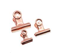 Total 45 Pieces Rose Gold Bulldog Clips,22mm 31mm and 38mm Metal Binder Clips,File Paper Money Clamps,Cork Board and Photo Wall Decor for Home Office