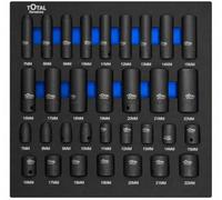 TOTAL Abrasives - E1615-32pc 3/8" Drive Deep & Shallow Impact Socket Set 6 Point Metric 7mm-22mm