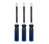 Total Abrasives - E2489-3 Piece Flexible Nut Driver Set, Soft Grip | 6mm, 7mm & 8mm x 250mm Flexible Nut Drivers