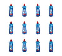 Total Action Dishwasher Rinse Aid 500ml, Blue Bottle, Streak-Free Shine - Pack of 12