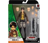 Total Anime Attack on Titan Eren Jaeger - 6.5-Inch Figure with Swappable Faceplates, Alternate Hands, and Weapon