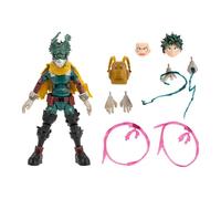 Total Anime Izuku Midoriya - 6.5-Inch Figure with Swappable Faceplates, Alternate Hands, Removable Backpack, and Energy Effects, Green