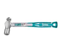 Total - Ball Peen Hammer | 450g Weight | Forged Steel Head | Professional, Comfortable, and Safe | Carpenter’s Tool | Fibreglass Handle
