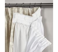 Total Blackout Lining Pair Pencil Pleated 3 Pass Thermal Insulated Tape Top (To Fit 66" x 90")