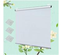 Total Blackout Roller Shades for Windows, Sunshade Roller Blinds Without Drilling, Blackout Curtains 45x150/68x200cm, Sun Protection Privacy Roll Up Blinds,white-70x180cm/28 * 71in