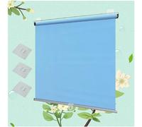 Total Blackout Roller Shades for Windows, Sunshade Roller Blinds Without Drilling, Blackout Curtains 45x150/68x200cm, Sun Protection Privacy Roll Up Blinds,blue-80x150cm/31 * 59in