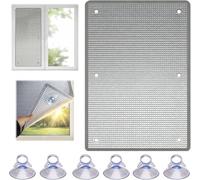 Total Blackout Window Film - Thermal Insulation, Heat Control, Uv Protection, Reflective Glass Tint With Suction Cups For Home Privacy And Energy Efficiency Grey 30x160cm